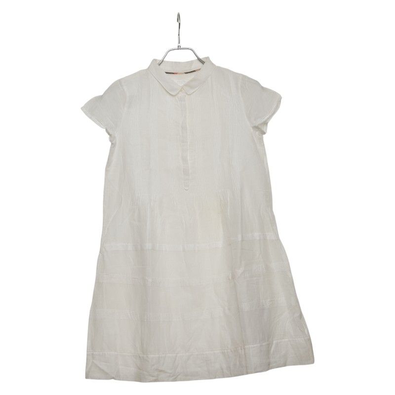 バーバリー チルドレン ワンピース サイズ 12Y 152cm ホワイト コットン キッズ BURBERRY 1-0236276