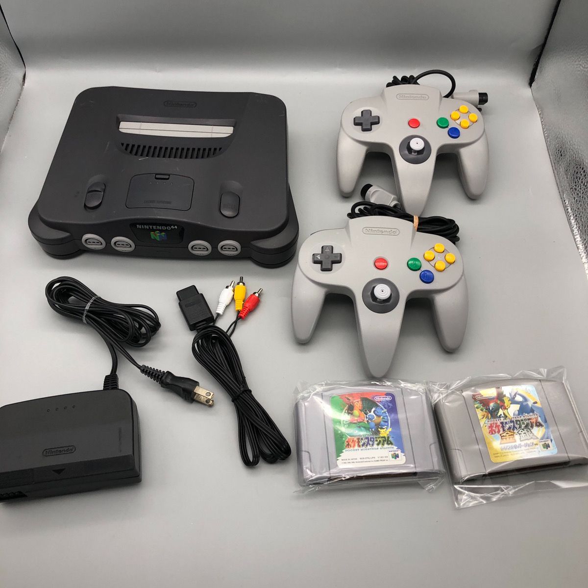 動作確認済】N64 本体 コントローラー ポケモンスタジアム 金 銀 すぐ