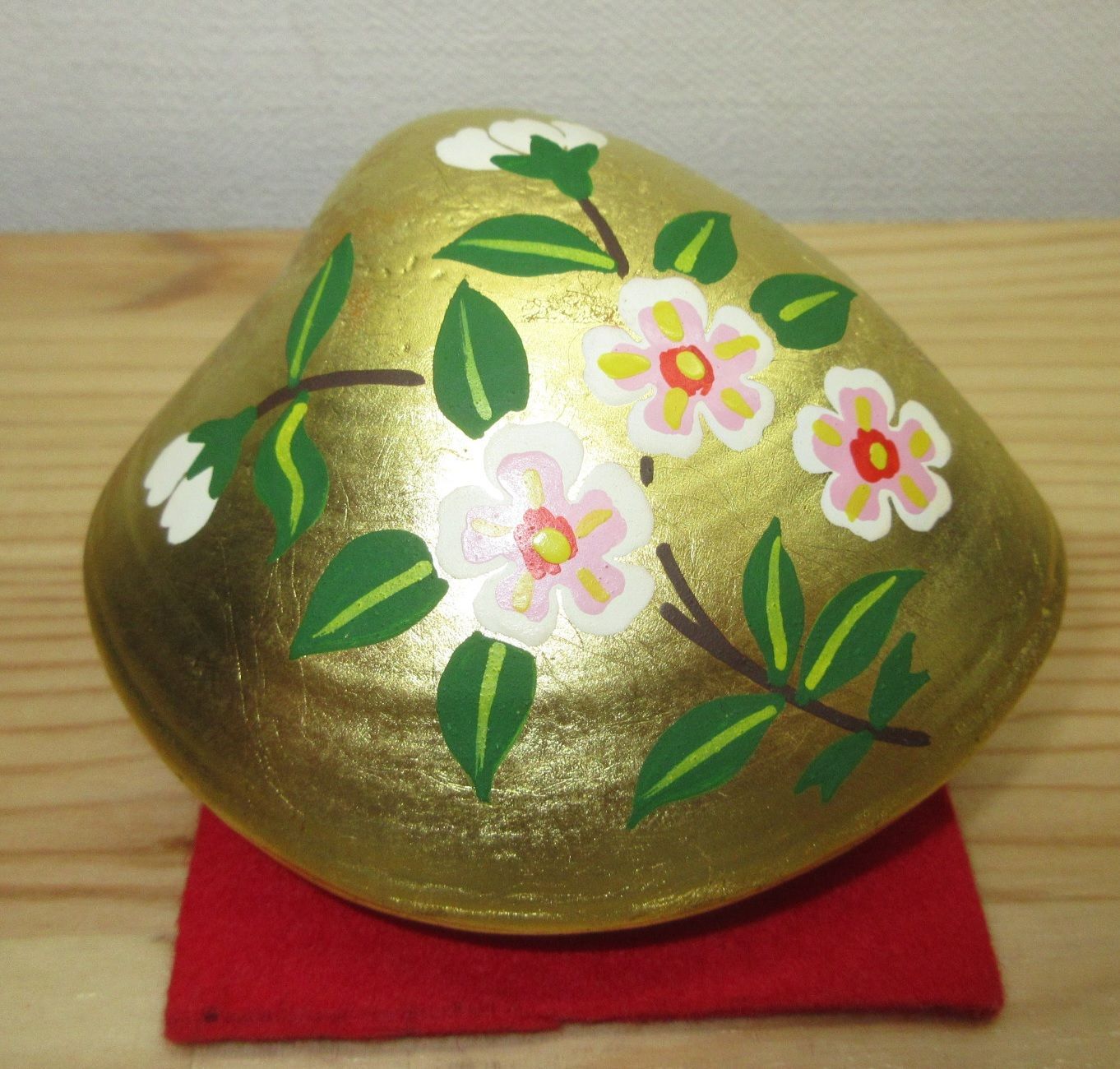 逢絢亭 茶道具 蛤香合 山中塗 桜置上香合 表千家好写 中村宗悦 共箱入り