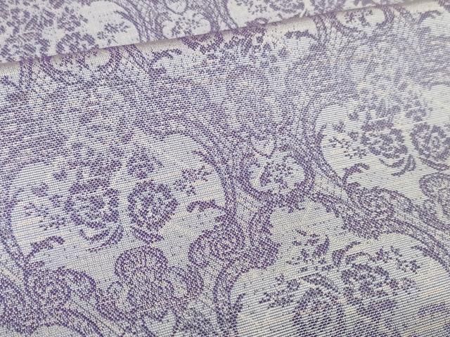 平和屋本店□極上 お召 反物 着尺 洋花文 逸品 未使用 DZAA11272kh5 平和