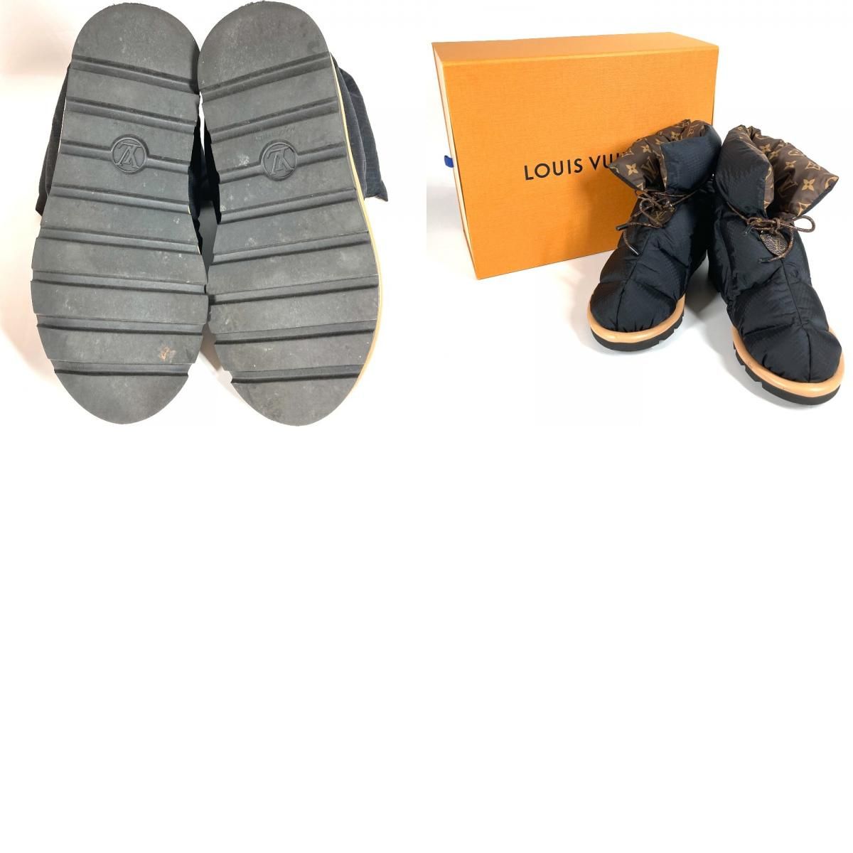 LOUIS VUITTON ルイヴィトン ブーツ ピロー ライン アンクルブーツ 1A8T3F ナイロン ノワール ブラック WWW_USTAUSTRALIA_COM_AU