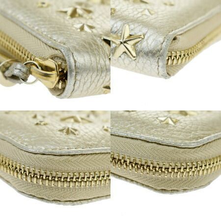 中古】 ジミーチュウ JIMMY CHOO ラウンドファスナー 長財布 星型