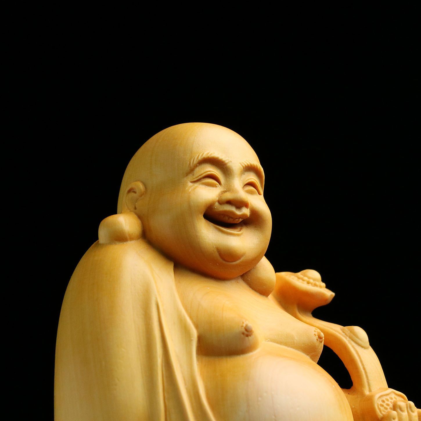 修縁堂】極上彫 木彫仏像 七福神 布袋様 彫刻 仏教工芸 柘植材 財運 修縁堂】極上彫 木彫仏像 七福神 布袋様 彫刻 仏教工芸 柘植材 財運