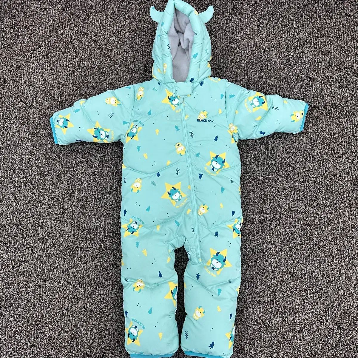 【雷市場（ポンジャン）商品韓国直送】 BLACK YAK(ブラックヤク) キッズ ダウン 宇宙服 スーツ 裏起毛 24M 青