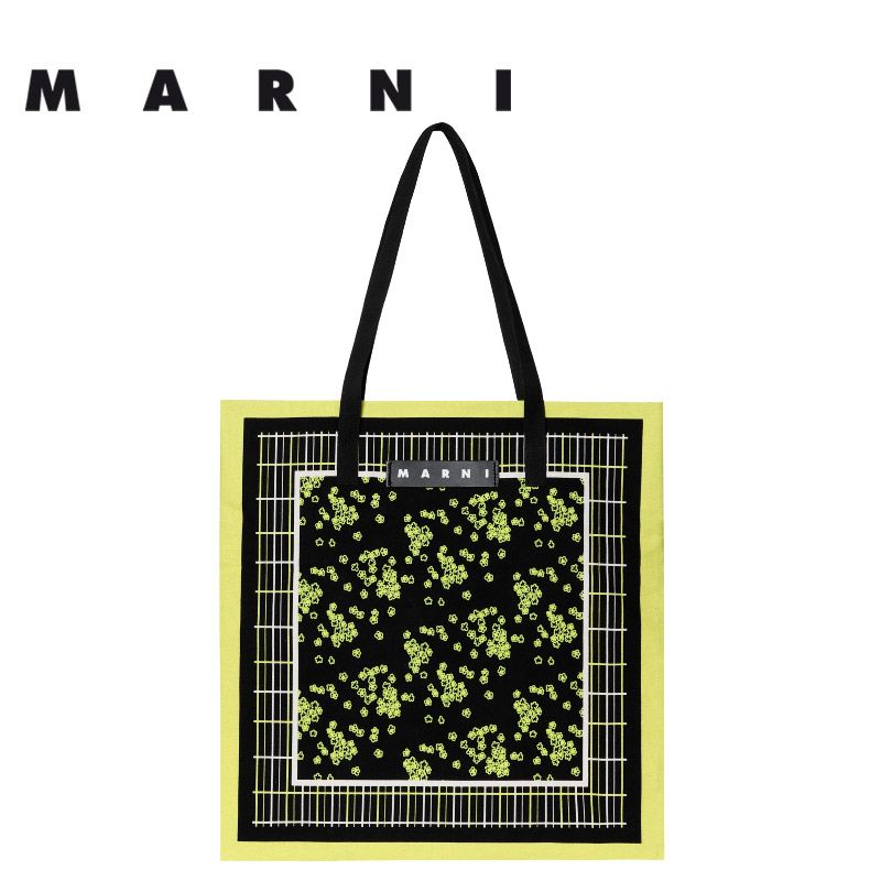 マルニ フラワー カフェ MARNI FLOWER CAFE レディース カバン コットンキャンバス製 バンダナ トート バッグ 【返品交換不可】