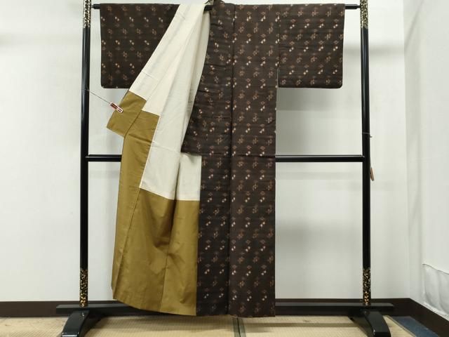 平和屋着物○国指定重要無形文化財 本場久米島紬 アンサンブル 手織 絵