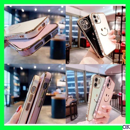 ３ iPhoneケース smile ツヤ スマイル ゴール ケース 笑顔 ニコちゃん iPhone12 ブラック 黒 154 - メルカリShops