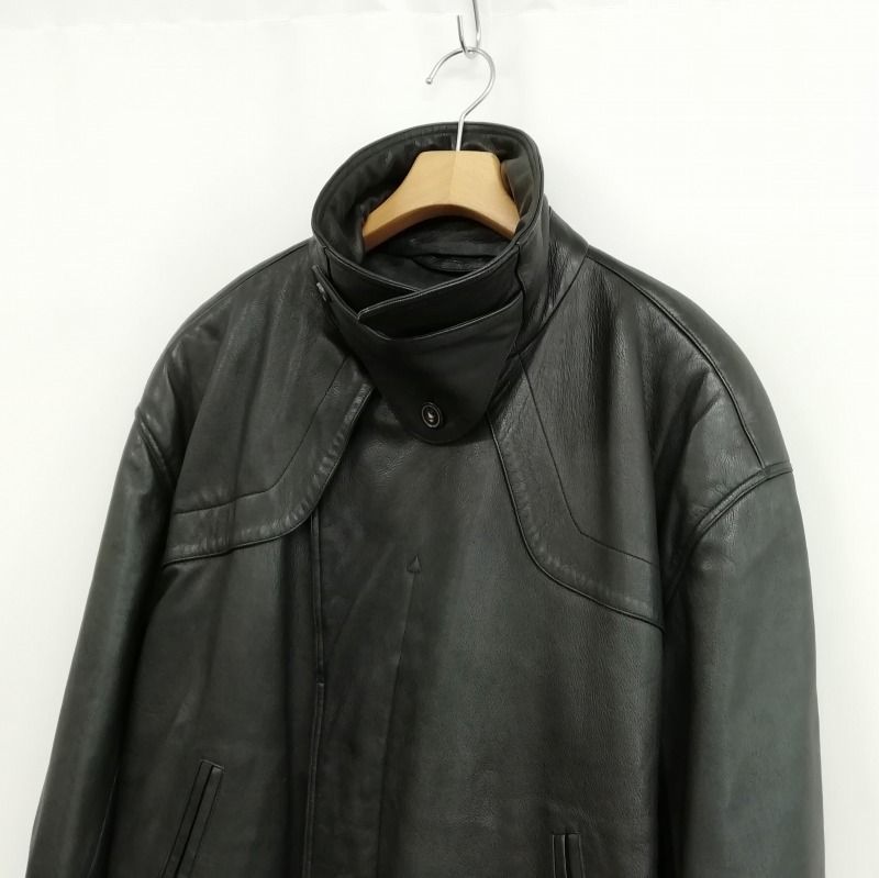 ロエベ LOEWE オールド ヴィンテージ レザー ジャケット ブルゾン 52 ロエベ LOEWE オールド ヴィンテージ レザー ジャケット