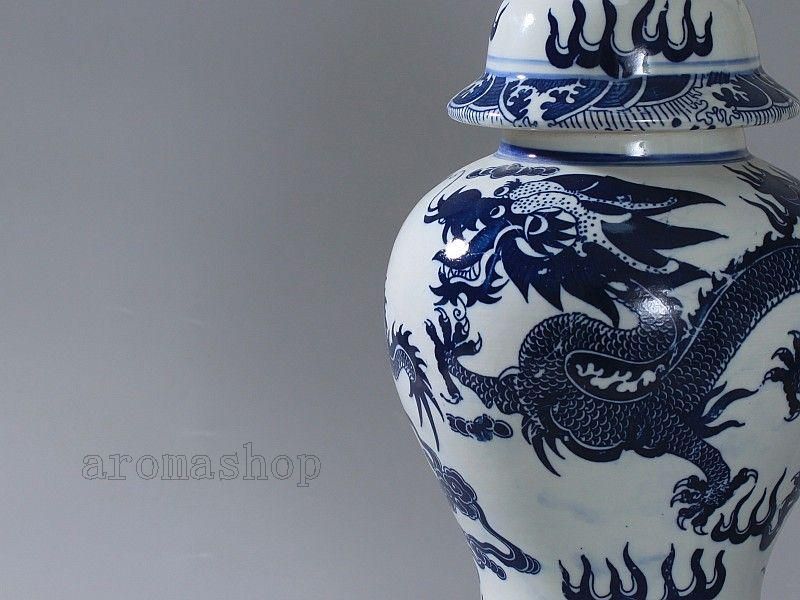 清雍正青花開片竜紋将軍缶 景徳鎮 陶磁器 装飾品 現代工芸品 美術品 置物 清乾隆青花竜紋将軍缶 景徳鎮 陶磁器 装飾品 現代工芸品 美術品