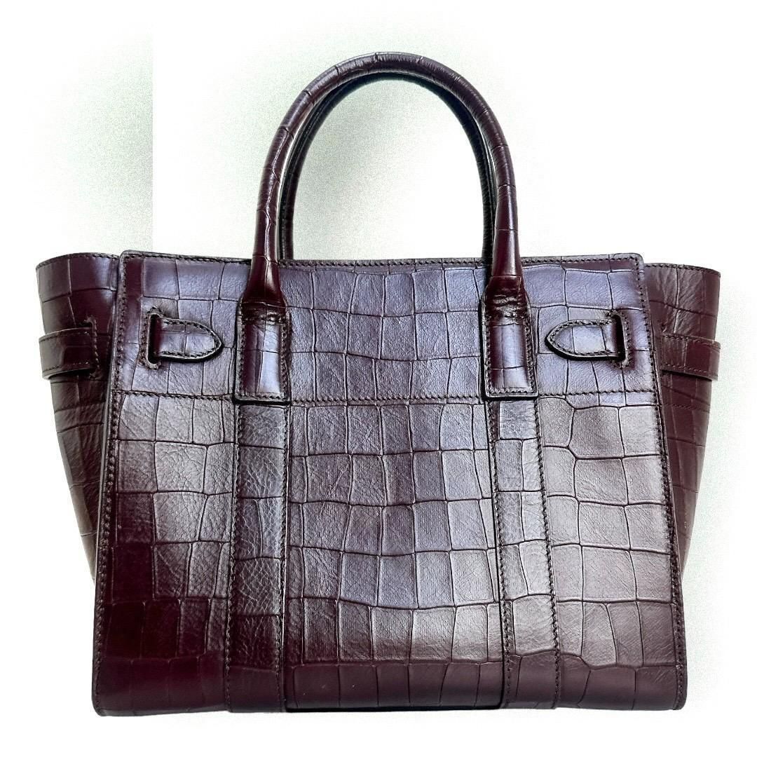 極美品☆超人気モデル☆MULBERRY ベイズウォーター 2way クロコ型押し 極美品☆超人気モデル☆MULBERRY ベイズウォーター 2way クロコ型押し
