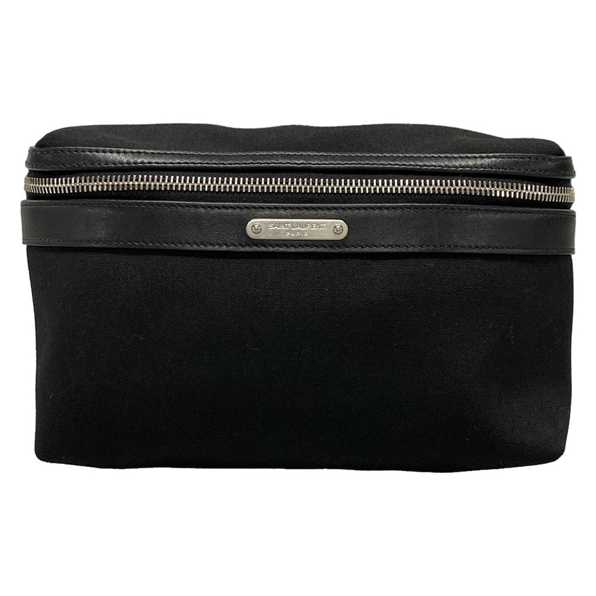 SAINT LAURENT PARIS サンローランパリ ウエストポーチ シティベルトバッグ 505973 黒 キーリング付き レザー