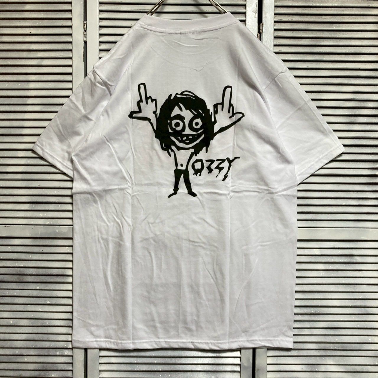 ⭐︎ オジーオズボーン OZZY OSBOURNE シンプル ロゴ T 白 バンド 