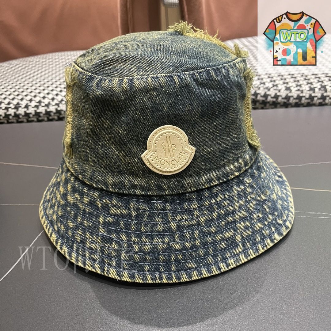 MONCLERモンクレール エンブレム デニム バケットハット 帽子♪ 【今日