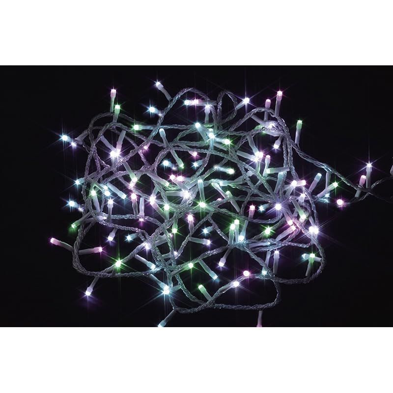 タカショー ガーデンライト イルミネーション ストレート 100球 パステルミックス 全長 約11.8m 屋外 間接照明 防水 温かみのある光 塩化ビニル樹脂 LIT-ST100PM