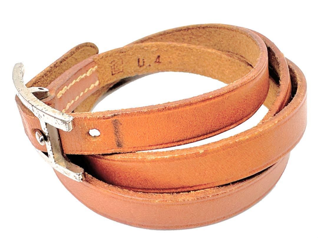 エルメス アピ3 ロング ブレスレット レザー レディース HERMES ロゴ