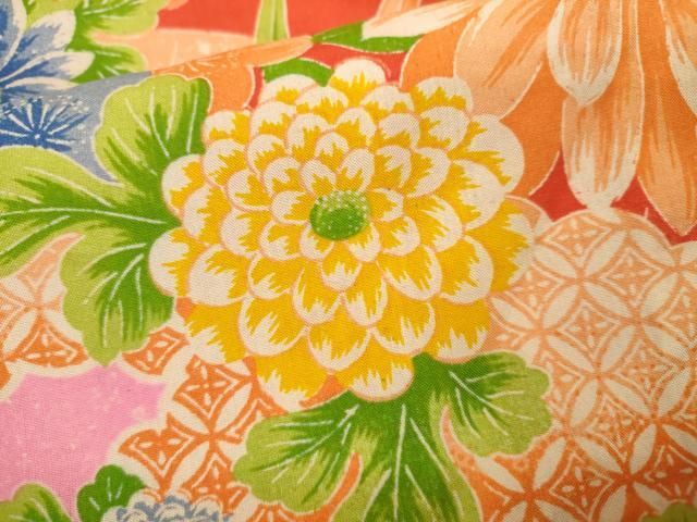 大正ロマン　七五三 アンティーク　華やかな花柄の着物 七五三用 平和屋着物[]アンティーク 大正ロマン 七五三 女の子 7歳 祝着