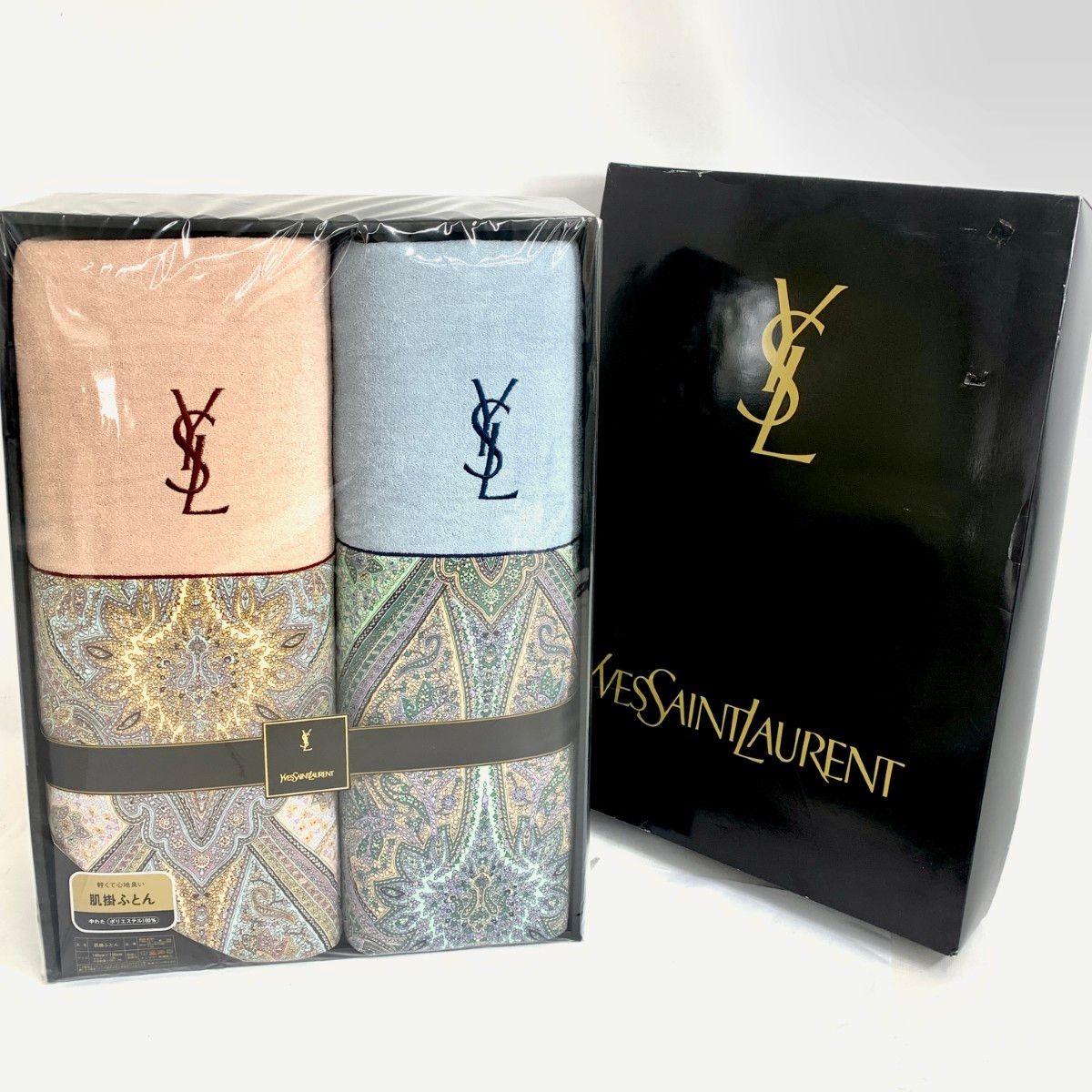 未使用品 YvesSaintLaurent(YSL) イヴサンローラン 肌掛け布団 2枚組