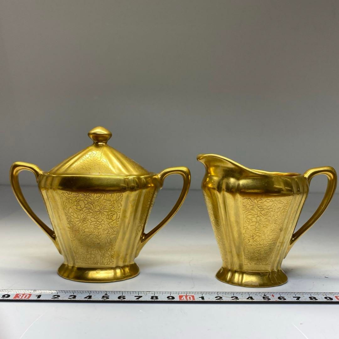 ピカード 全金彩 食器 4点セット 高さ11.4|9|3.4㎝東な6-0811⑤