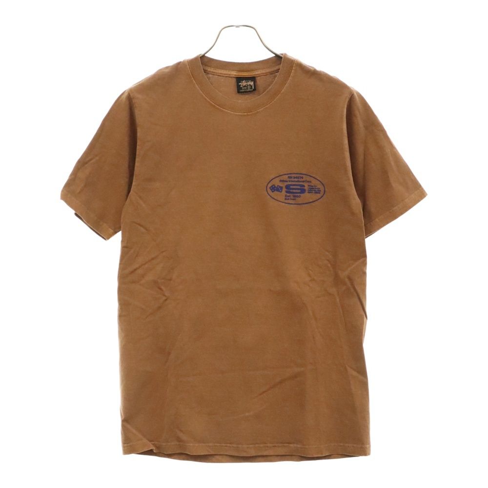 STUSSY (ステューシー) ダイスプリントピグメント半袖Tシャツ カットソー ブラウン