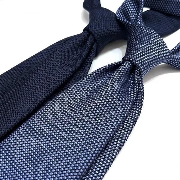 美品】フランコバッシ ネクタイ グレー 無地 ソリッド シルク  