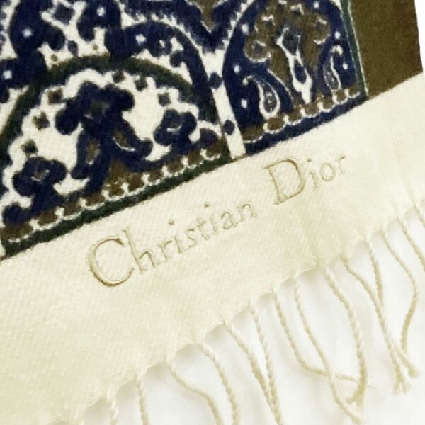 クリスチャン ディオール ストール ペイズリー マフラー ウール マルチ  