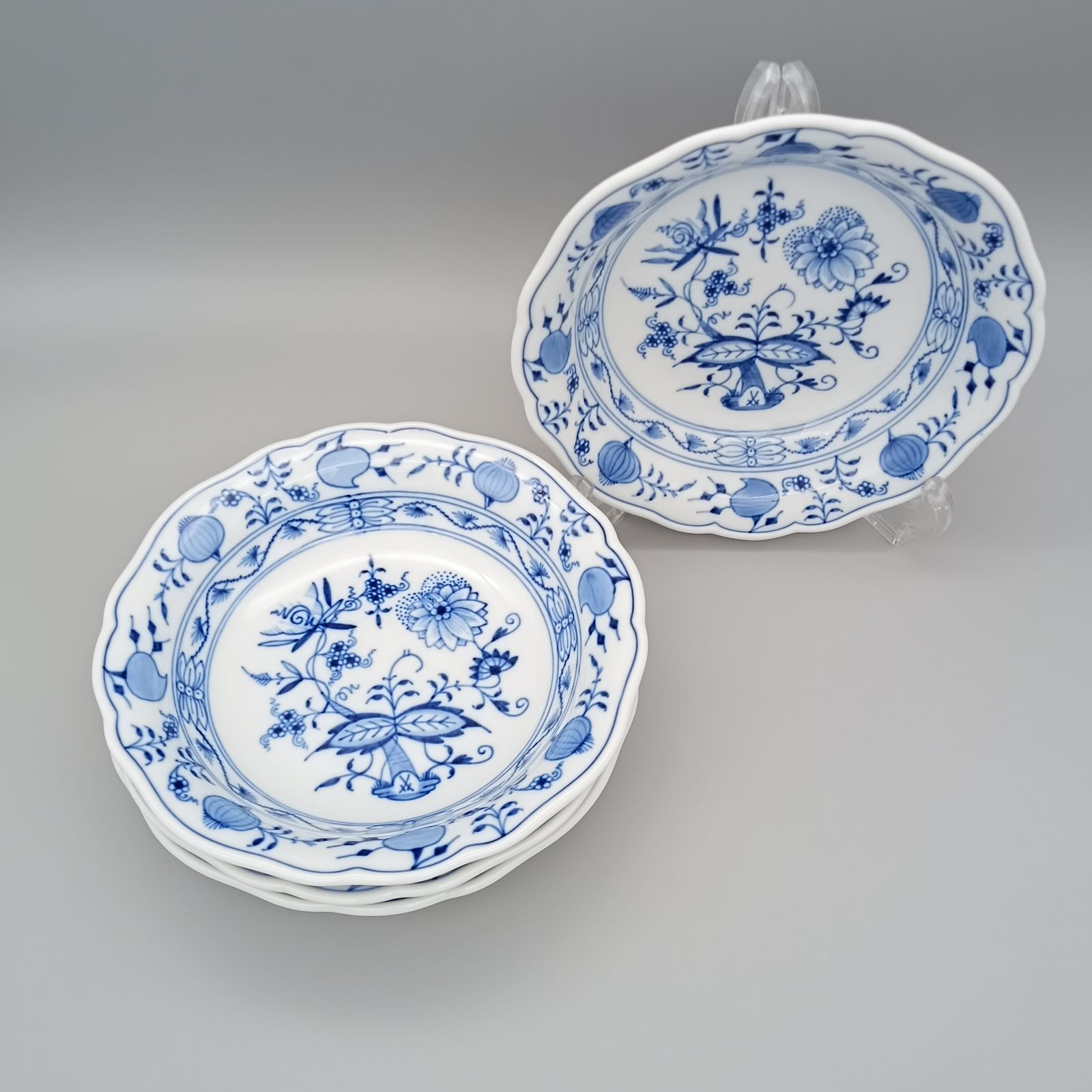 マイセン ブルーオニオン ボウル 中鉢 皿 17cm 4点 セット meissen