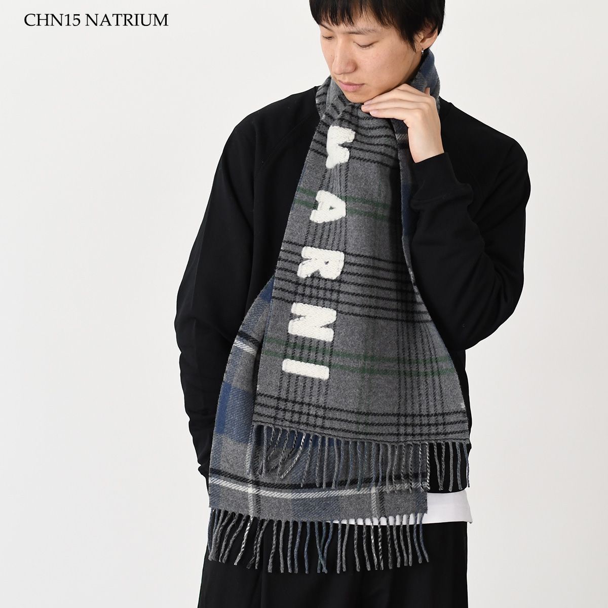 MARNI マルニ マフラー ストール ダブルチェック ウール製 スカーフ