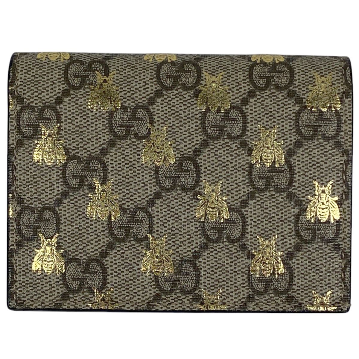 グッチ GUCCI GG柄 二つ折り 財布 GGスプリーム ビー 蜂プリント 二  