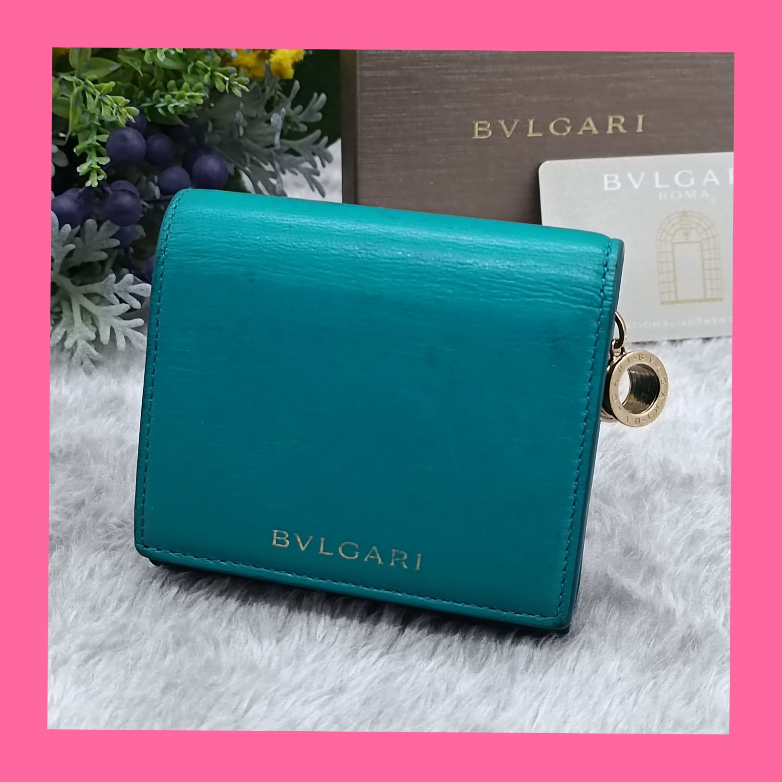 極美品 RFID搭載✨BVLGARI コンパクトウォレット 折り財布 楽天市場】BVLGARI ブルガリブルガリ小銭入れ付き3つ折り
