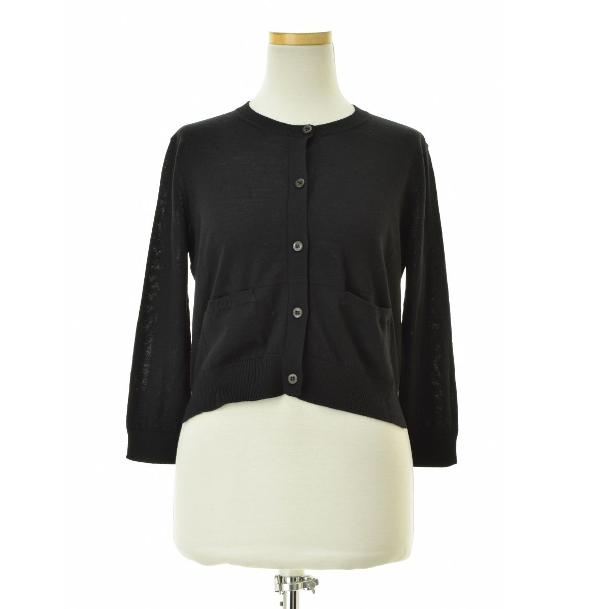 PRADA 125831 S182 1FNN ウールニット七分袖カーディガン