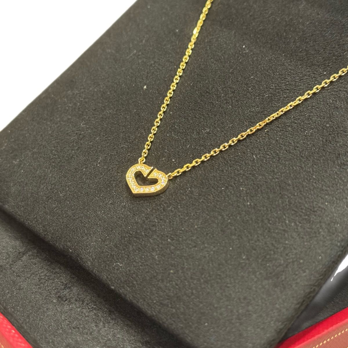 Cartier カルティエ Cハート ネックレス ダイヤモンド イエロー 