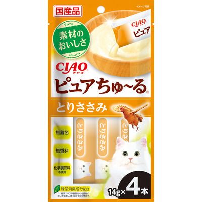 同梱不可 48個セット CIAO ピュアちゅーる とりささみ 14g×4P