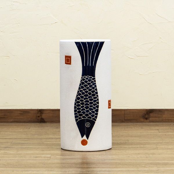 傘立て アンブレラスタンド 陶器製 ホワイトxブラック モダン 113-430 傘立て アンブレラスタンド 陶器製 ホワイトxブラック モダン 113-430