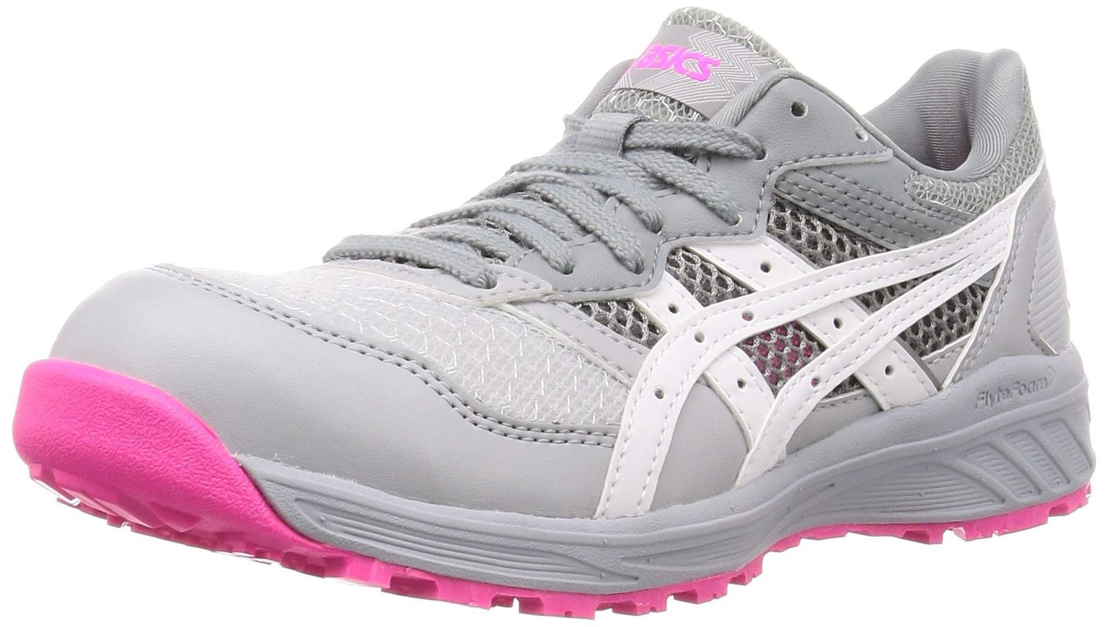 asics working アシックスワーキング 安全靴|作業靴 ウィンジョブ CP210 JSAA A種先芯 耐滑ソール fuzeGEL搭載 ユニセックス大人 ミッドグレー|ホワイト 27.5 cm 2E