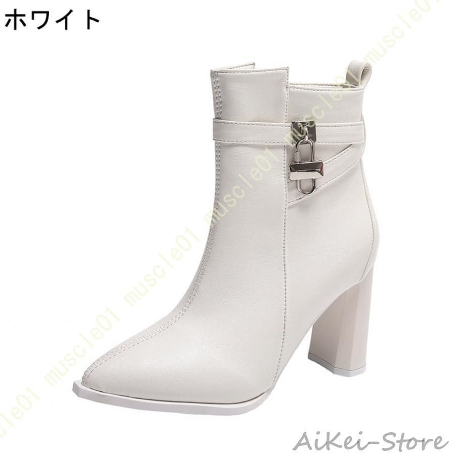 ハイヒール ショートブーツ