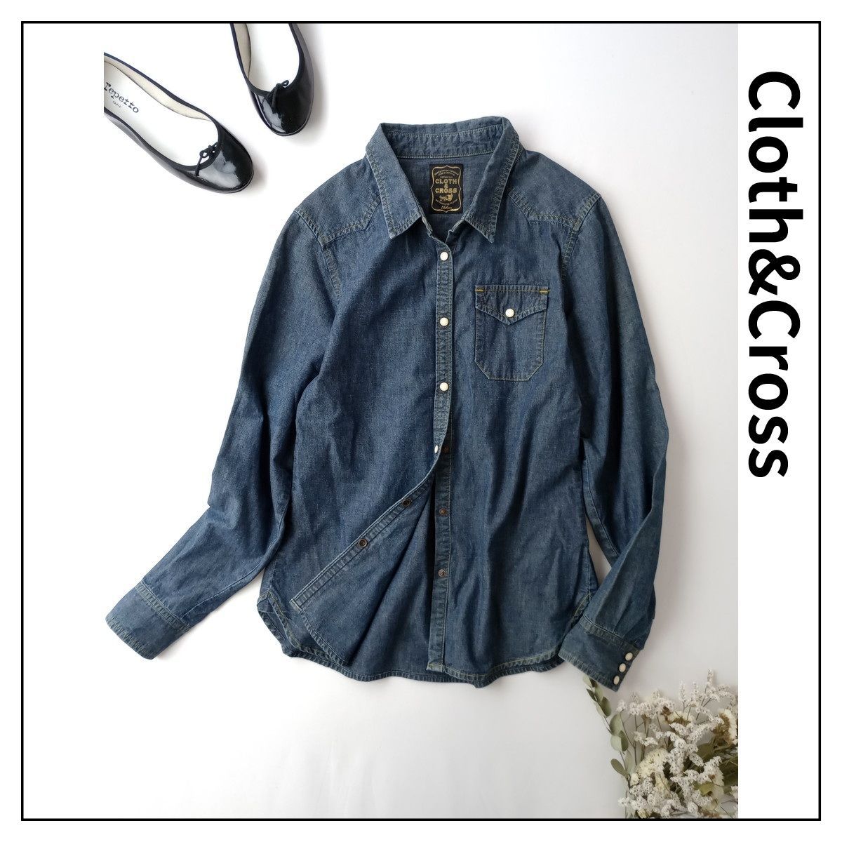 CLOTH CROSS ライトブルーデニムシャツ CLOTH CROSS ライトブルーデニムシャツ