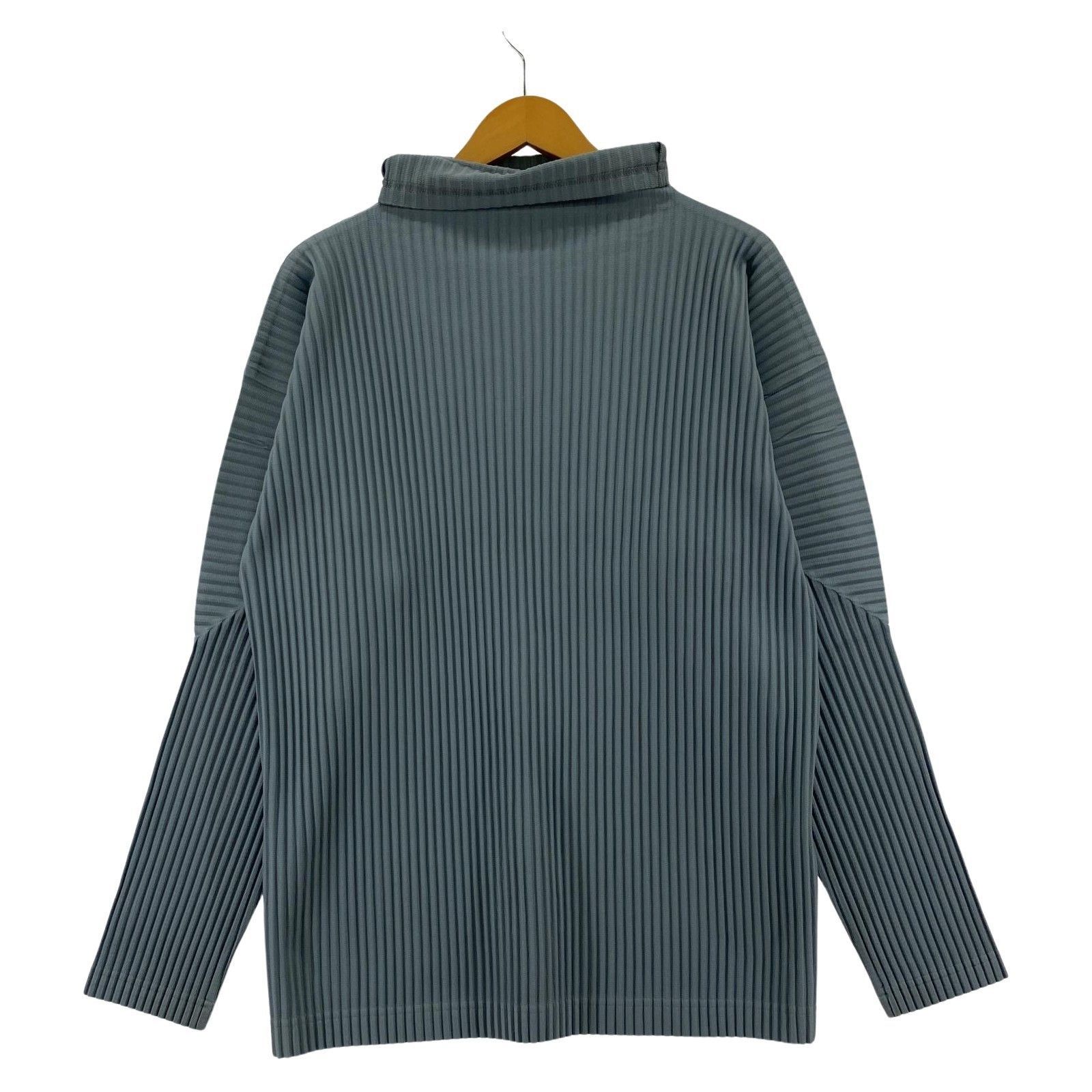 HOMME PLISSE ISSEY MIYAKE タートルネックカットソー ブルー HP03JK127 SIZE 3 - メルカリ