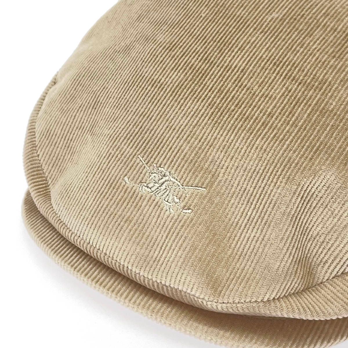 BURBERRY GOLF バーバリーゴルフ  ハンチング   ベージュ コーデュロイ ユニセックス 刺繍　241006001855 BURBERRY GOLF バーバリーゴルフ ハンチング ベージュ コーデュロイ