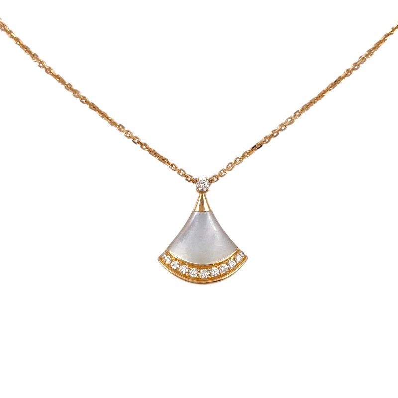 BVLGARI ブルガリ ディーヴァドリーム 358365 ネックレス K18ピンクゴールド レディース シェル ダイヤモンド マザーオブパール