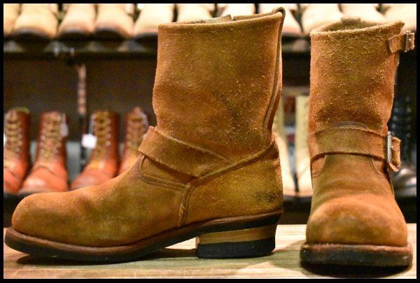10D 美品 レッドウィング 8178 スエード エンジニア 茶 スチールトゥ RED WING レッドウィング 8178 suede Engineer Boots スエード