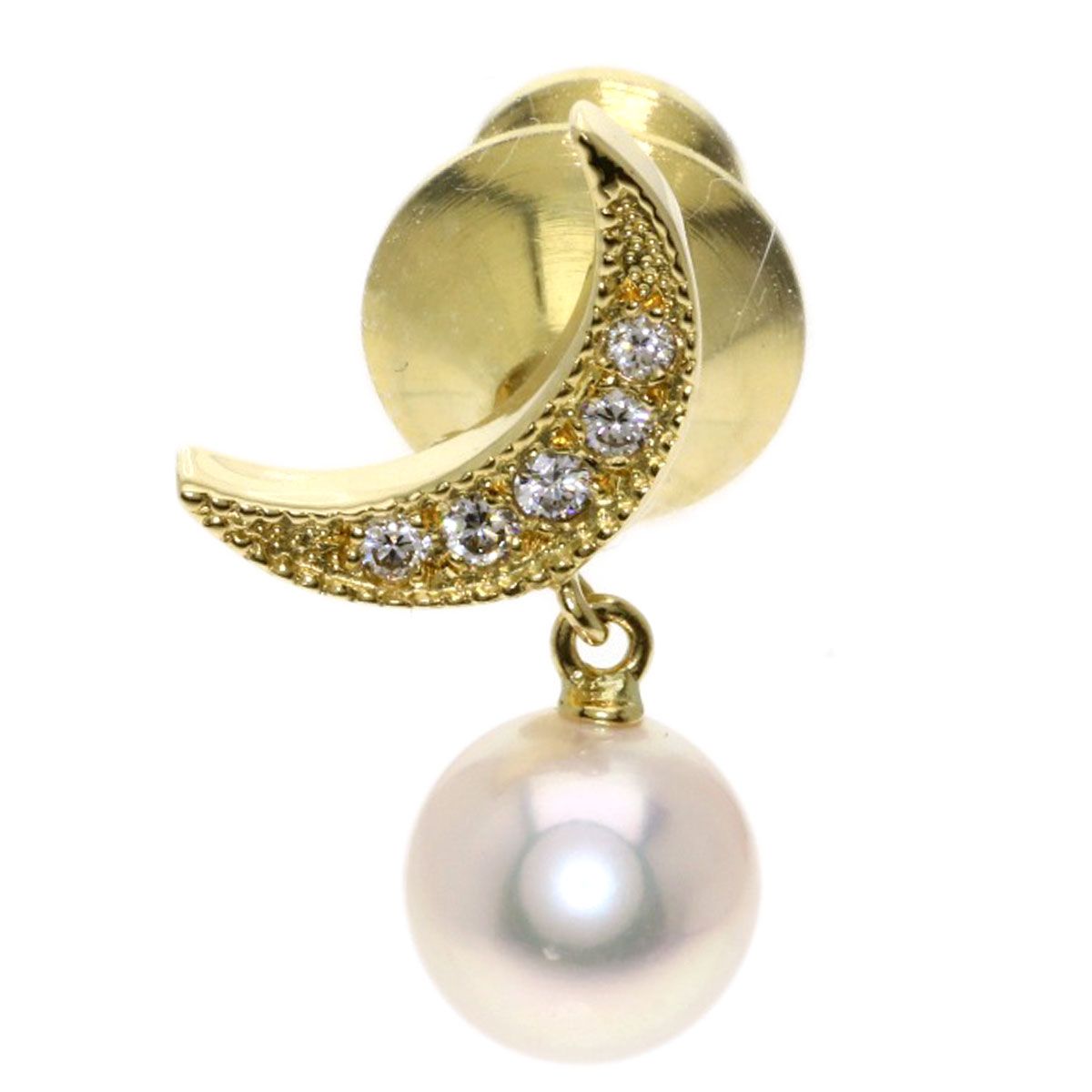 MIKIMOTO ミキモト ピンブローチ パール 真珠 ダイヤモンド ブローチ