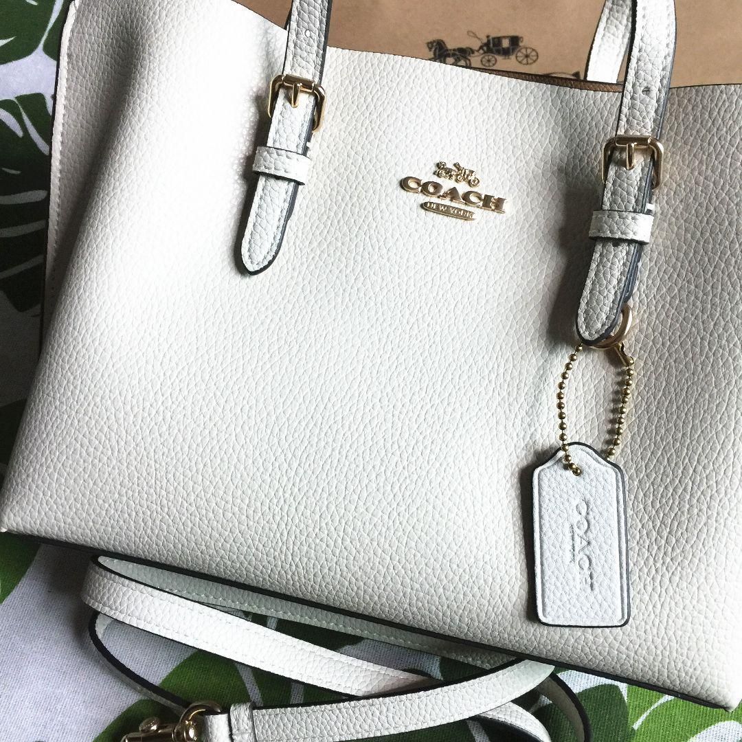 コーチバッグ COACHトートバッグ C4084 チョーク ハンドバッグ2WAY  
