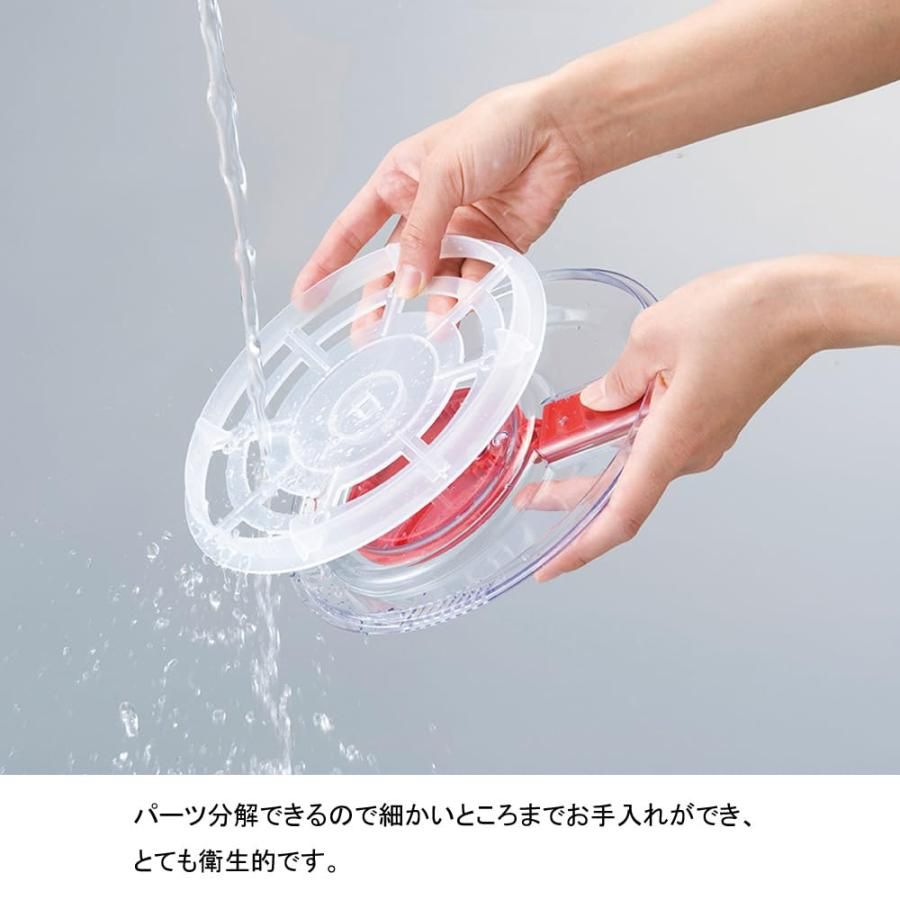 サラダスピナー ワールドクリエイト 小さめ 洗いやすい 野菜水切り器 野菜 サラダスピナーSサイズ 母の日 1〜7営業日出荷 日本製 野菜水切り S ｜ワールドクリエイト Sサイズ レッド 日本