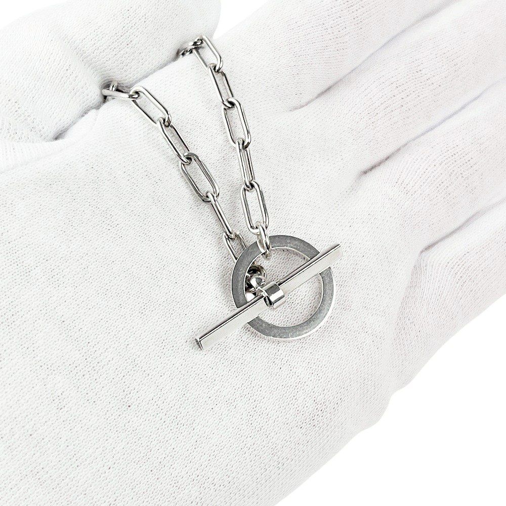 □美品□ エルメス シェーヌダンクル ゲーム ネックレス シルバー SV