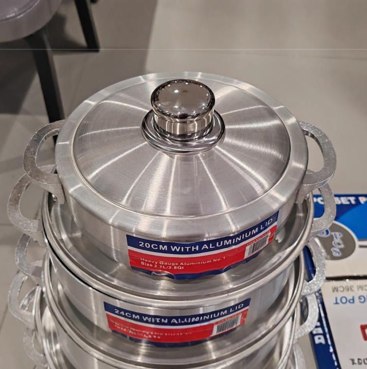 Aluminum Potセット砂光鍋6個セットアルミ鍋スープ鍋器具セット