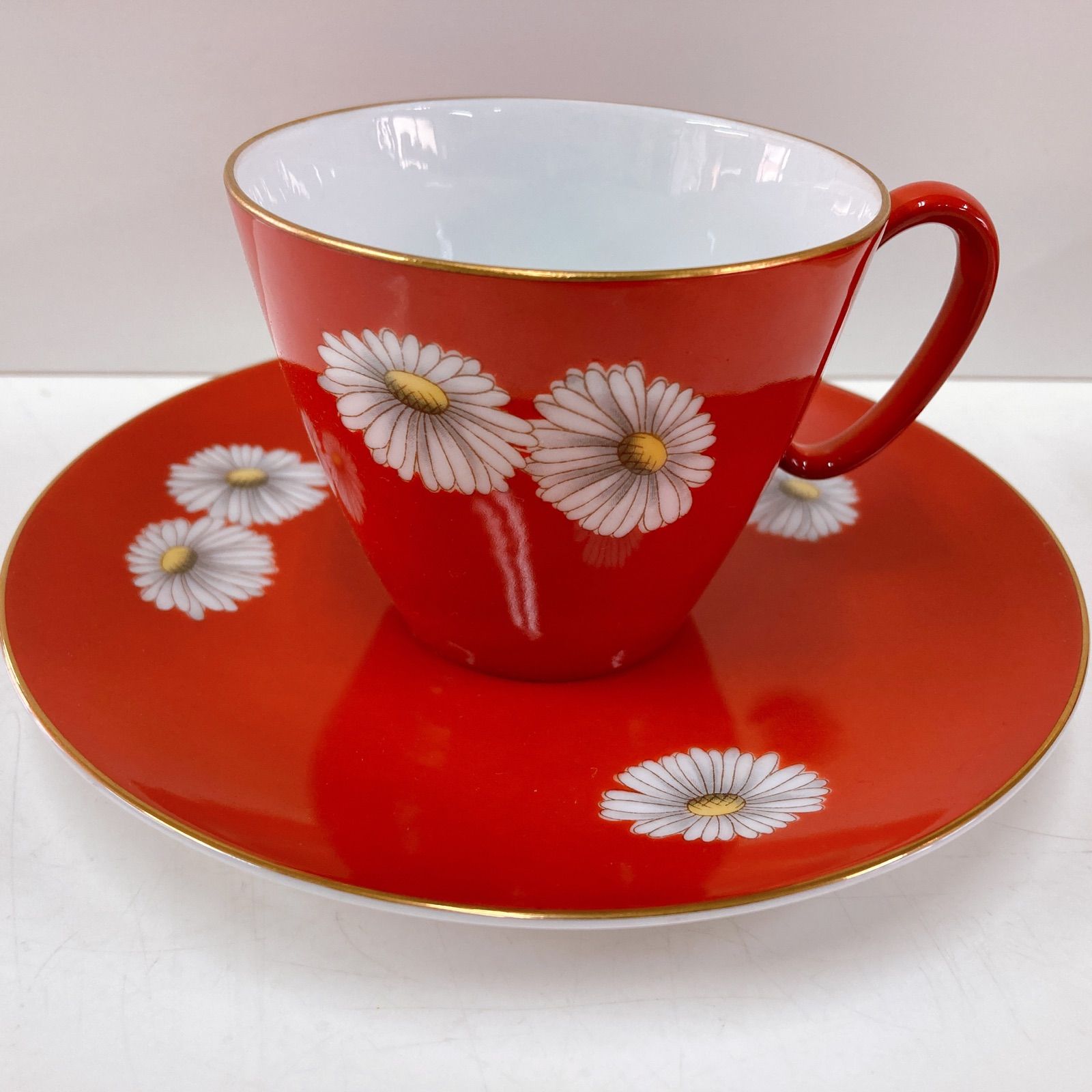 ノリタケ Noritake オールドノリタケ カップ ソーサー 赤菊 2客セット 