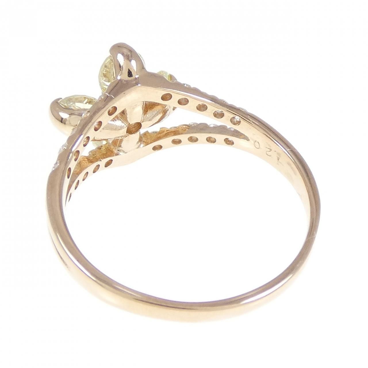 K18PG フラワー ダイヤモンド リング 1.20CT - メルカリ 