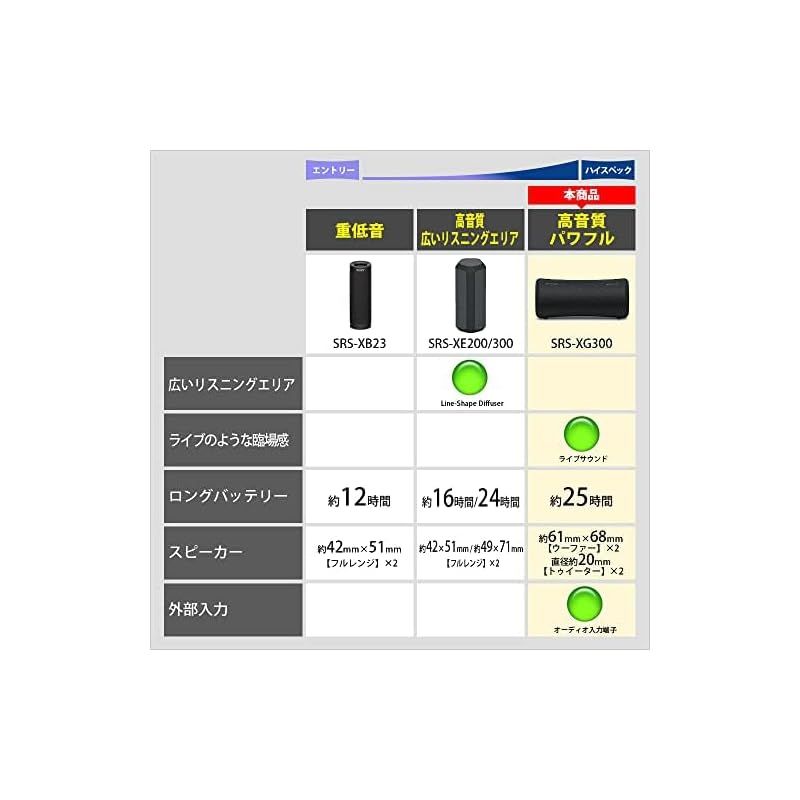 ソニー SONY ワイヤレススピーカー SRS-XG300 防水 IP67 バランスの取れたクリアなサウンド パワフルサウンド ロングバッテリー 25時間 SRS-XG300 HC ライトグレー 0