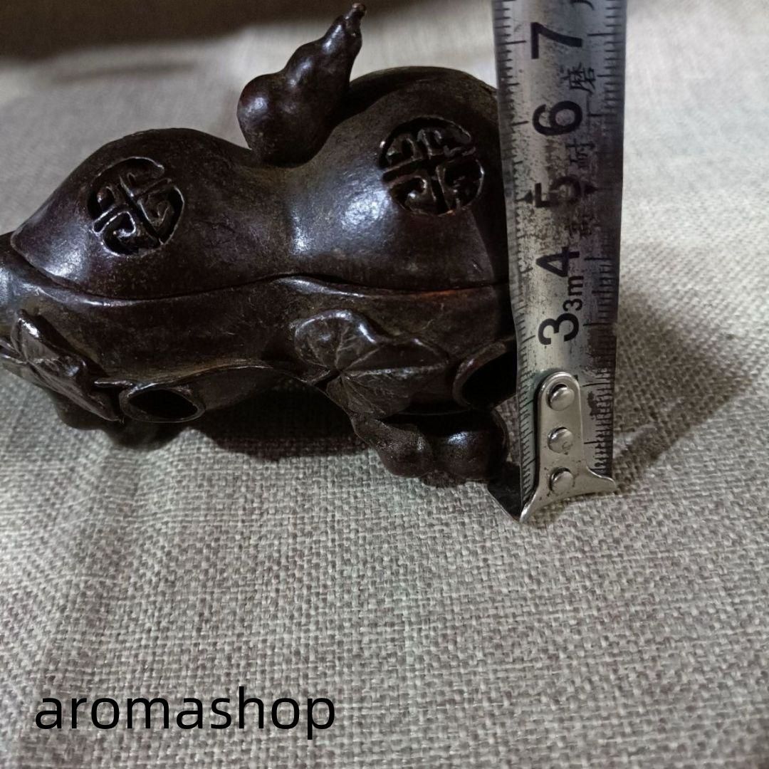 銅製 香炉 八宝瓢簞 招財 福禄薫香炉 茶道具 香道具 装飾品 工芸品 置物