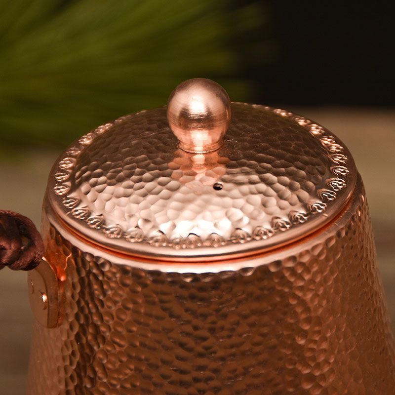 コーヒードリップポット 500 ml 目盛付き 細口 ポット コーヒーポット ドリップポット アウトドア 直火 対応 キャンプ用 約2 3杯分 ストーブ用 おしゃれ コーヒー グッズ コーヒーケトル コーヒー器具 純銅 ハンドメイド プレゼント TQ 133